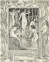 Diana and Her Nymphs, illustration for 